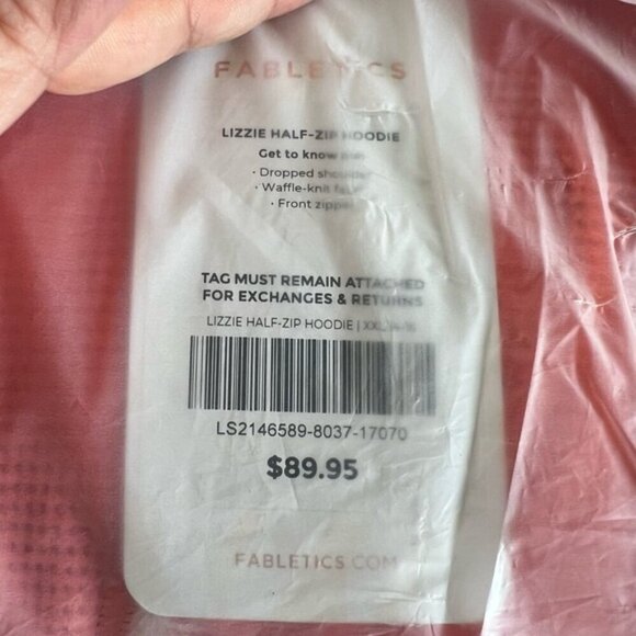 Fabletics - Women's Lizzie Half-Zip Hoodie - Burnt Sedona. Size: XXL. NWT (1628) - Picture 4 of 10